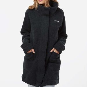 NEW Columbia Panorama Long Nubby Sherpa Fleece Jacket Black Size 3X